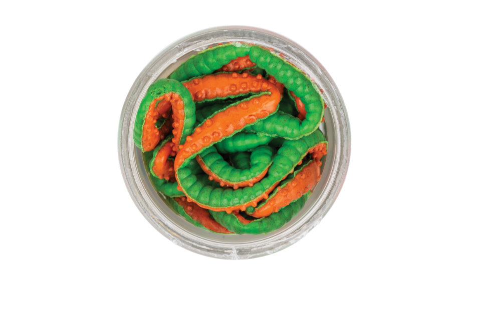 Berkley PowerBait Honey Worm - Green/Orange