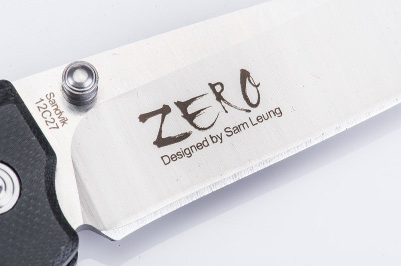 TEKUT EDC Klappmesser ZERO Skandinavischer Sandvik Stahl SCHWARZ