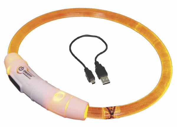 Leuchthalsband 35cm Orange