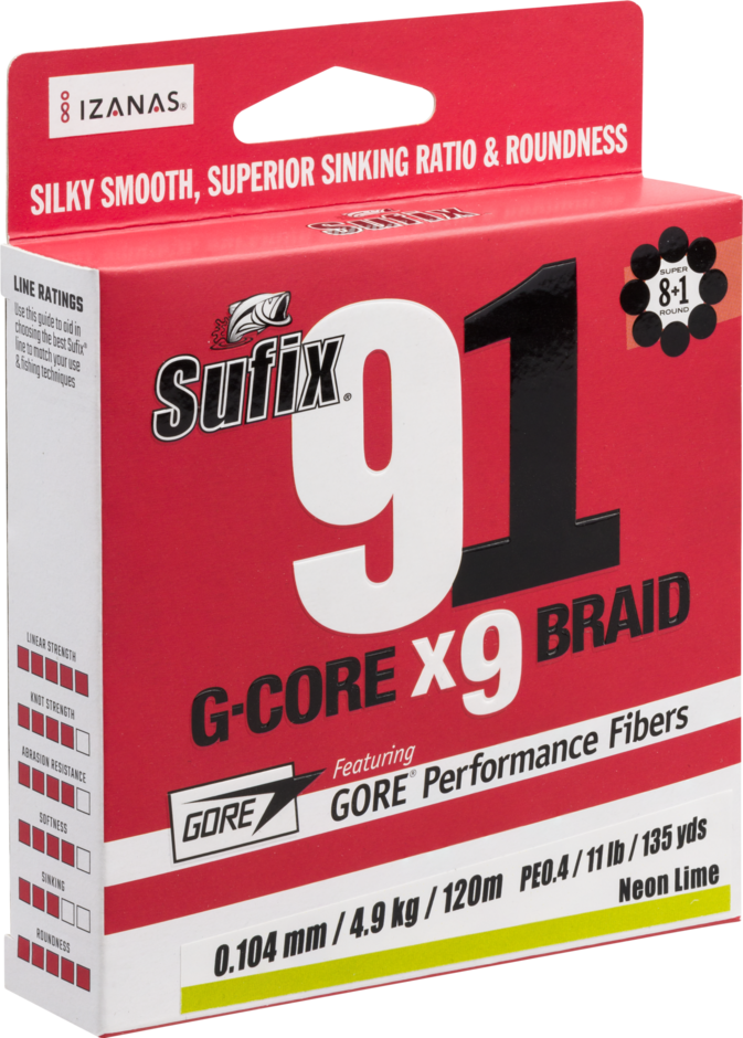 Sufix 91 Braid 150m Chartreux 10.4 oder 12.8
