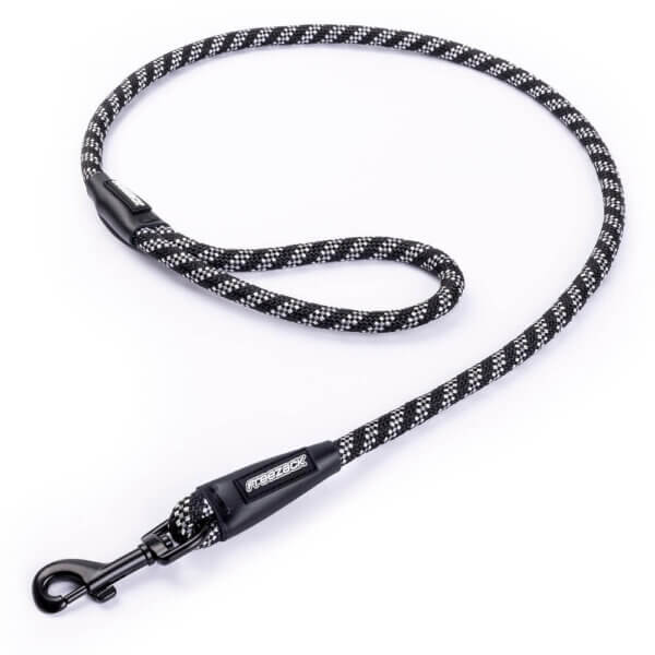 SET Hundehalsband 40-45cm + Leine SCHWARZ